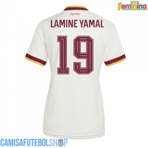 Camisa de time de futebol Espanha Lamine Yamal #19 Replicas 2º Equipamento Feminina Mundo 2026 Manga Curta